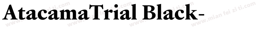 AtacamaTrial Black字体转换